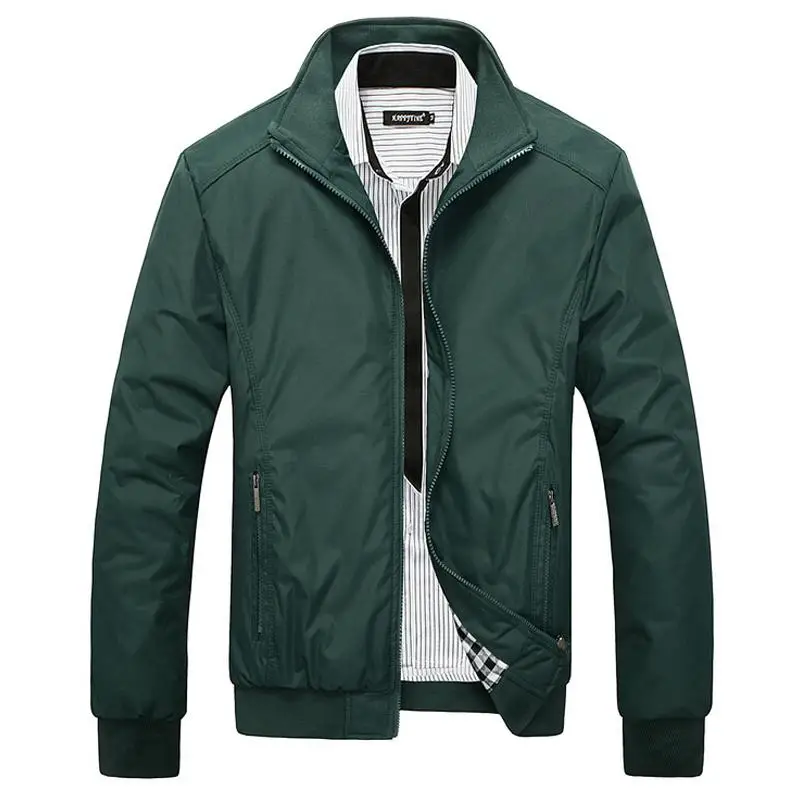 

Men Jacket Male VogueSlim Fit Mandarin Collar Solid Jackets M-XXXL Brand Pop Men Fashion Overcoat Clothing