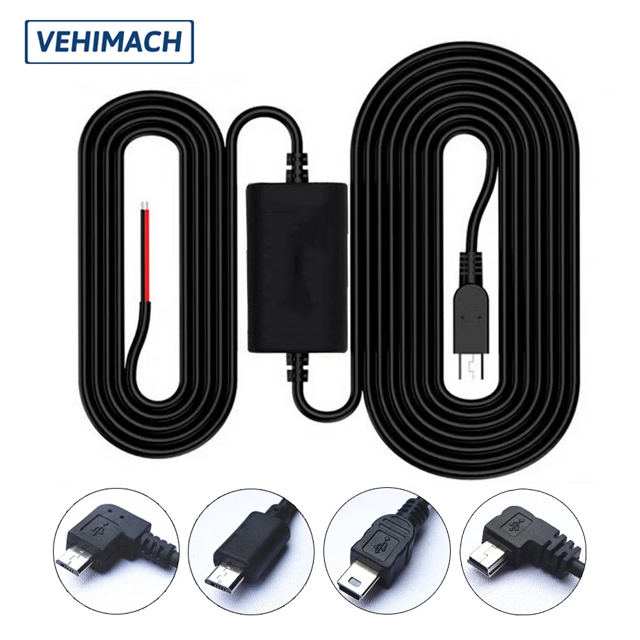 Автомобильный видеорегистратор с кабелем 3 2 м комплект из жесткого провода от 12/24