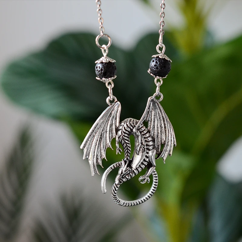 Ожерелье со средневековым драконом ожерелье с эксклюзивными животными