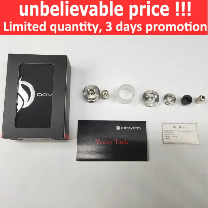 Yeezy Tank 2ml Capacity 22mm Vaporizer For Electronic Cigarette Box Mod Hookah Vape Atomizer | Электроника