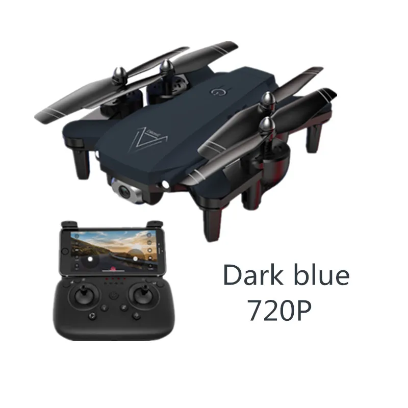 DarkBlue-720P FN Drone 807 Квадрокоптер Wi-Fi аэрофотосъемка Дрон оптический поток позиционирование жестовое управление радиоуправляемый самолет игрушка - Цвет: DarkBlue-720P