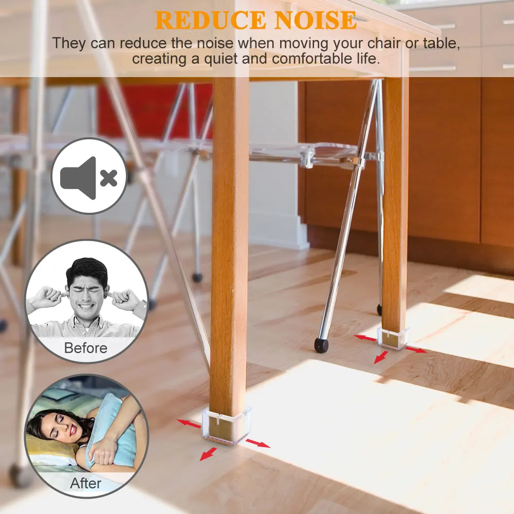 

Нескользящие силиконовые колпачки для ножек стула, 36 шт., Нижняя крышка, протекторы для мебели, пола, стола, мебели