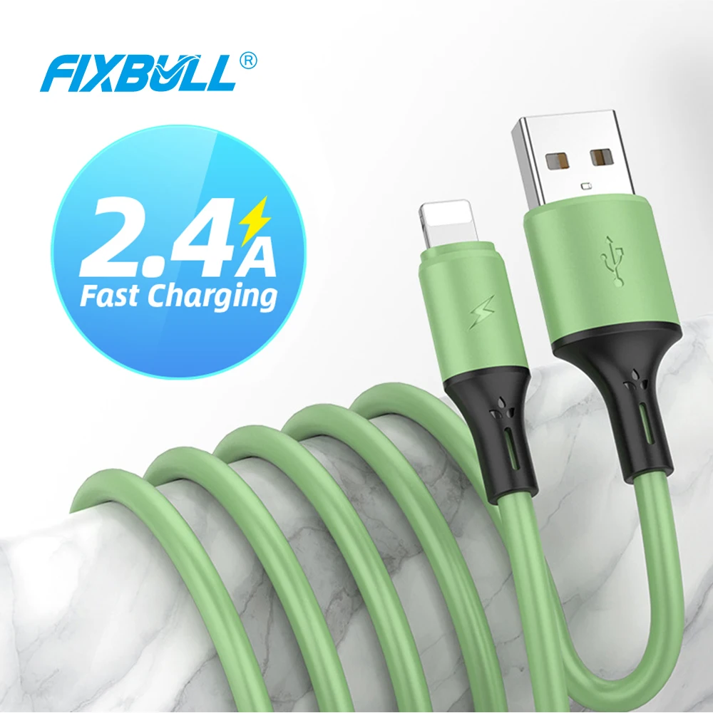 USB-кабель FIXBULL 2,4 А для быстрой зарядки iPhone 10 X XR XS Max 11 Pro SE iPad, Micro Дата-кабель, шнур Type c для Samsung, Huawei