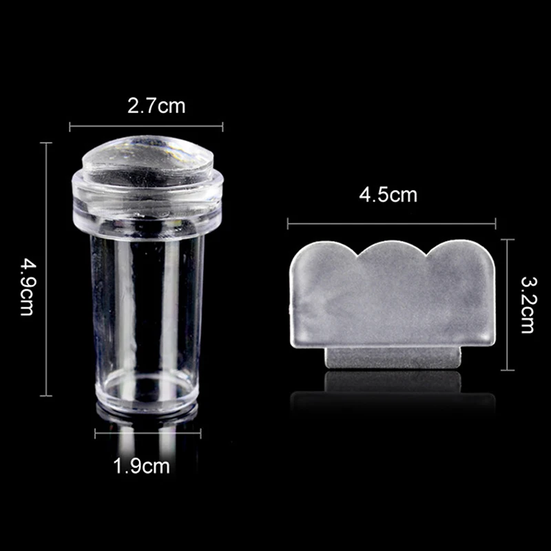 Прозрачный квадратный маникюрный принтер 2 шт./компл. штамповочный трансфер +