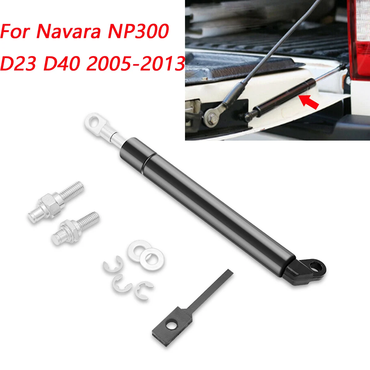 

1PCS Car Rear Trunk Tailgate Slow Down Lift Support Spring Shock Rod For NISSAN Navara NP300 D23 D40 2005-2013 Car Accessories