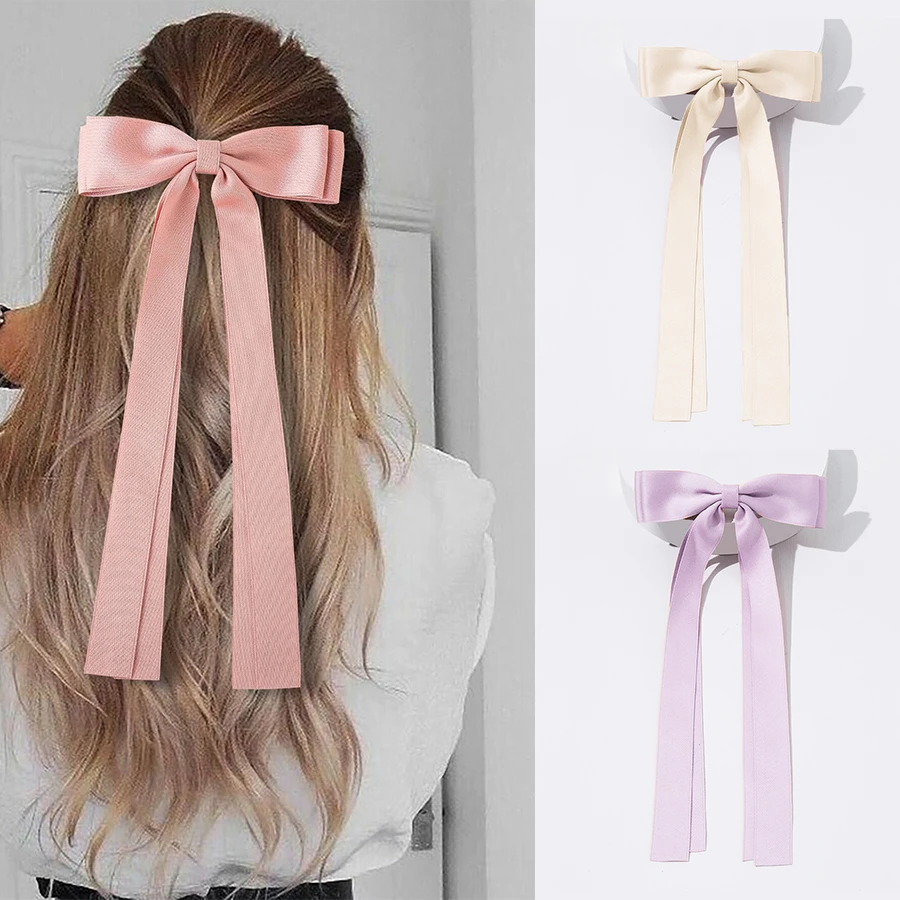 

Black Solid Hair Bow Hairpins Women Elegant Hair Clips Barrettes Bowknot Hairpin Hair Accessories Girls Cute Bow Hair Barrettes