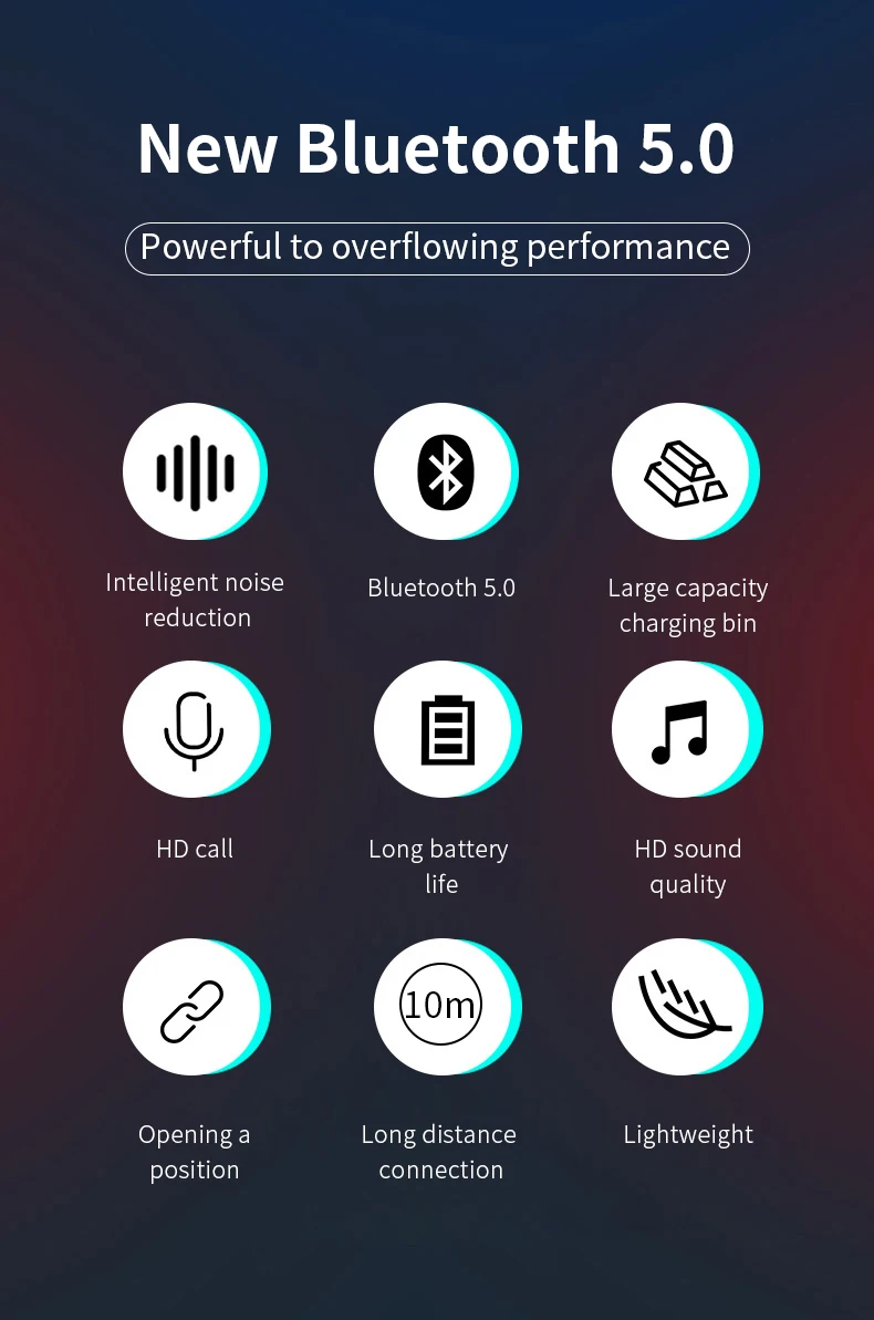HBQ Touch Bluetooth V5.0 наушники портативные TWS беспроводные мини наушники 3D стерео гарнитура 3500 мАч как внешний аккумулятор с светодиодный дисплеем