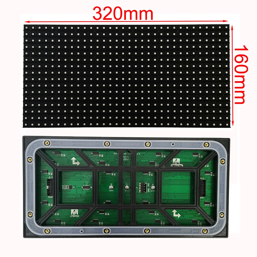 P10 открытый светодиодный Экран SMD3535 RGB Панель 320x160 мм полноцветный