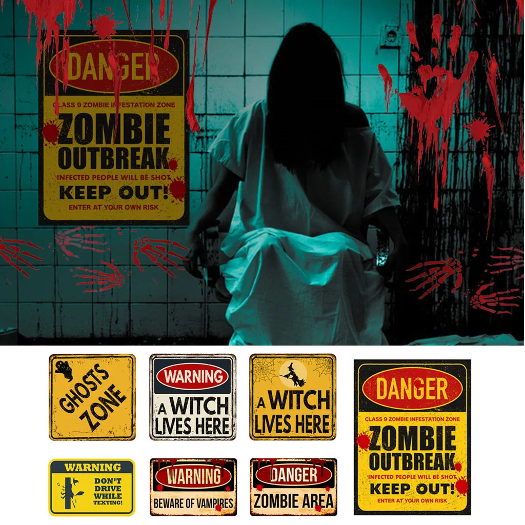 Креативные наклейки на стену для Хэллоуина Diy украшение окно самоклеющиеся