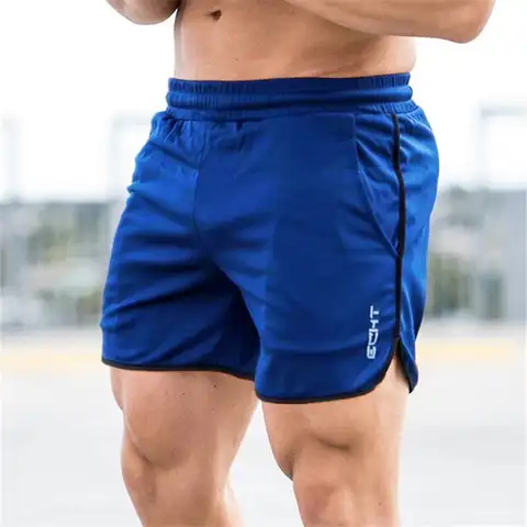 Шорты мужские для фитнеса, модные компрессионные быстросохнущие тренировочные штаны для бодибилдинга и бега, облегающая одежда, спортивны...