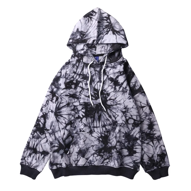2021 Spring Autumn New Tie Dyed Men Hoodie Casual Loose Man Sweatshirt Male Sports Running Suit American Hip Pop Fashion Tops | Мужская