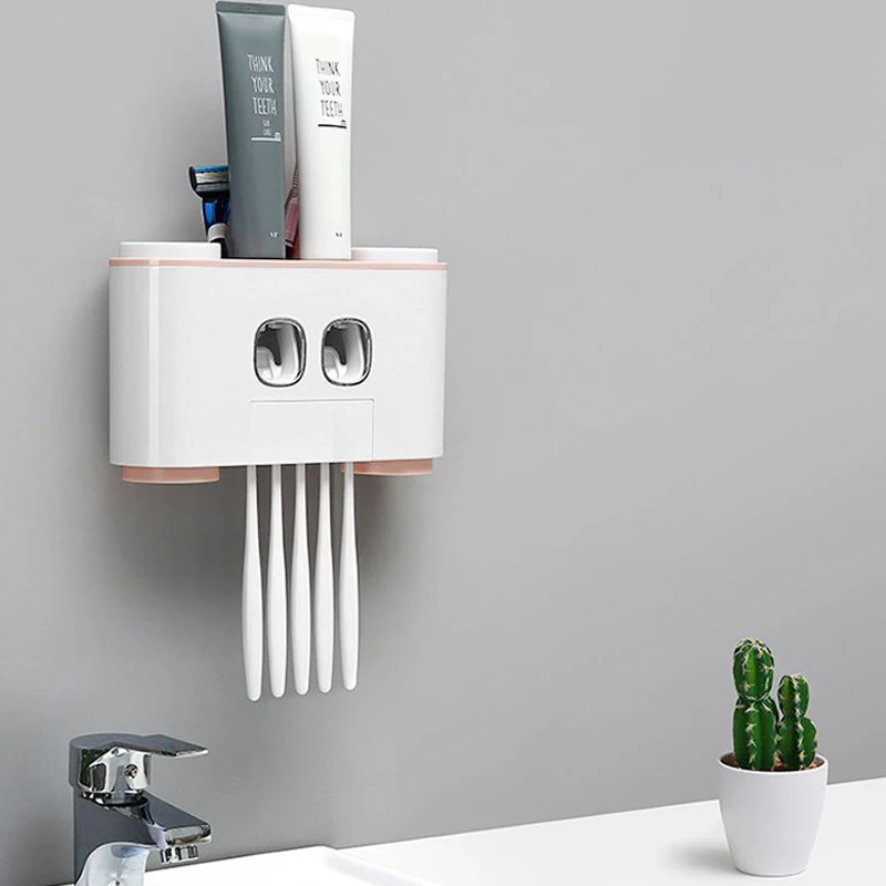 

Bathroom Automatic Toothpaste Dispenser Toothpaste Squeezer Wall Mounted Toothbrush Holder Bathroom accessories set
