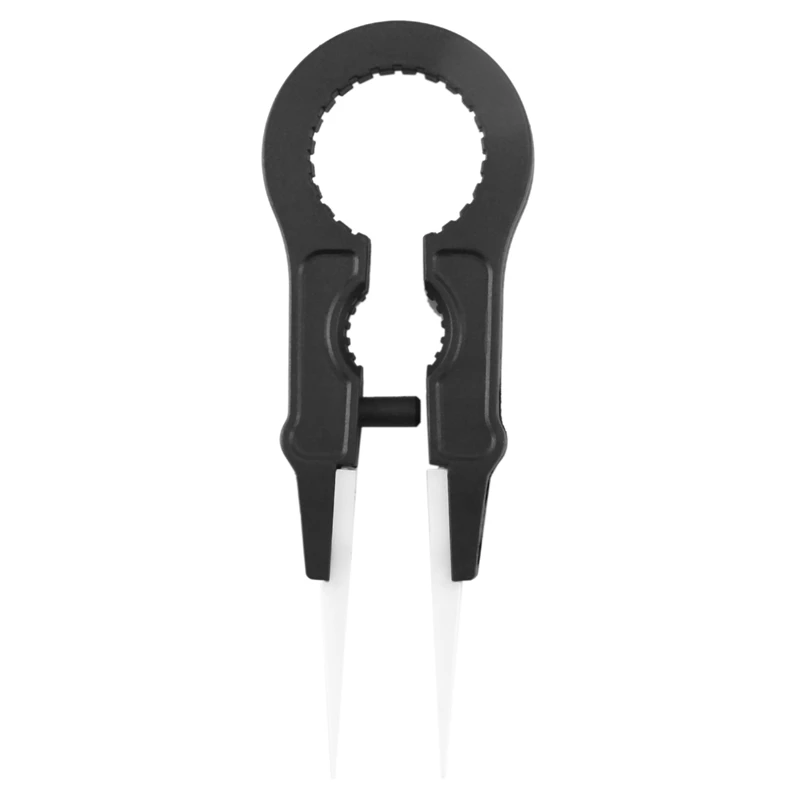 

Heat Resistant DIY Multifunctional Screwdriver Pointed Tip Ceramic Tweezers Stainless Steel Handle