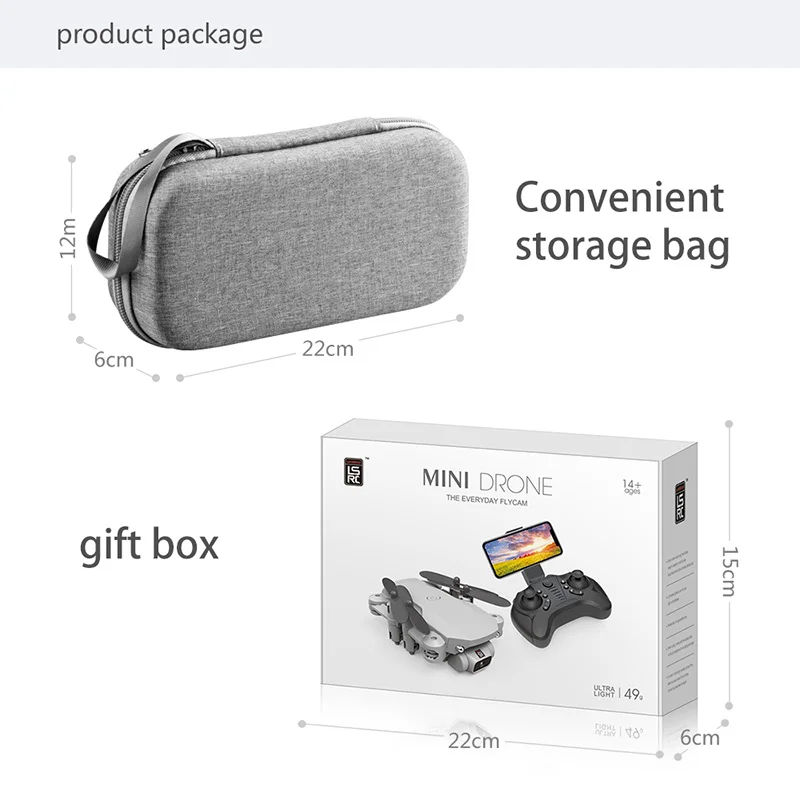 

The New Mini Drone 4K 1080p HD Wide-angle Camera WIFI FPV Dual Camera Foldable Quadcopter Drone Children's Toy