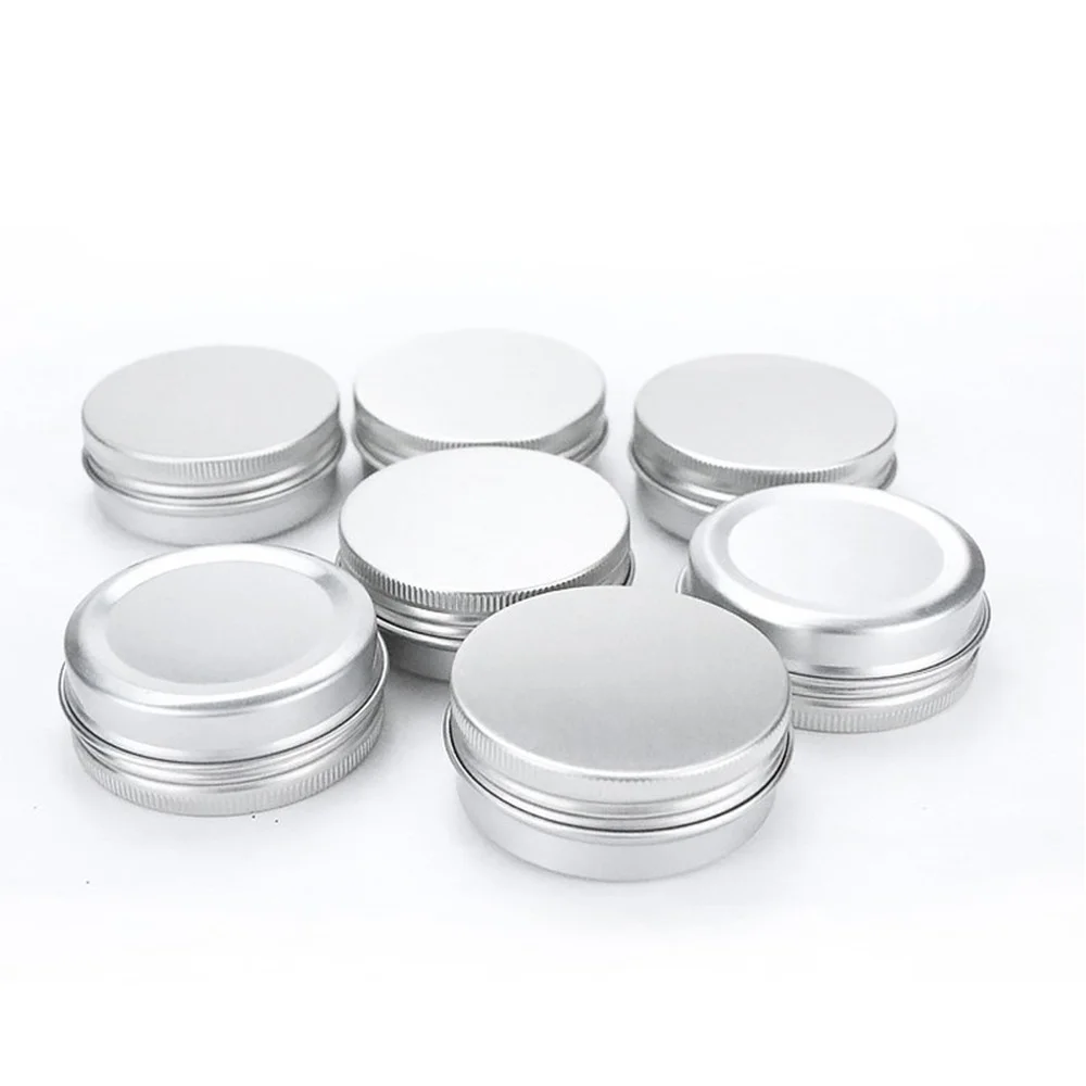 50 шт. Серебряная банка для крема Алюминиевый Косметический бальзам губ фантазия