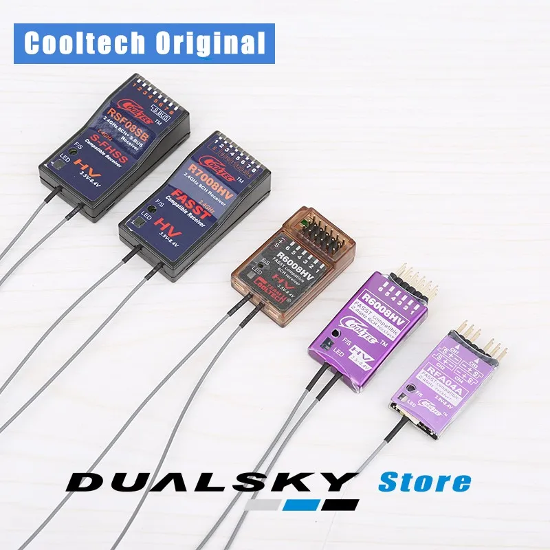 Cooltech Cooltec R6008HV R7008-HV 2.4G 4Ch 6Ch 8Ch with Metal Shell Part Compatible FUTABA FASST FHSS T8FG 14SG 18SZ - купить по