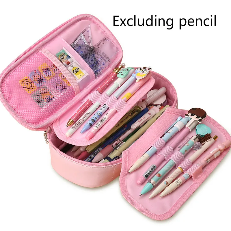 Милый чехол-карандаш Kawaii для девочек многофункциональная сумка ручки школьные