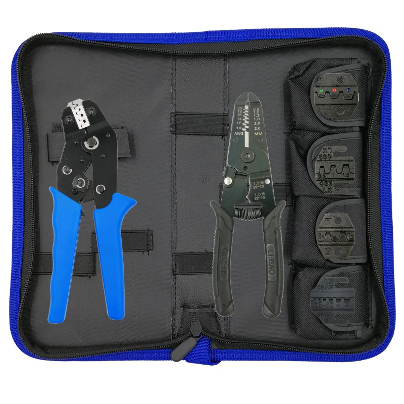 Kit stripping cutting wire pliers 212D suit tools SN-2549 0.08-1mm2 4jaw for plug/tube/insulation terminal brand | Инструменты