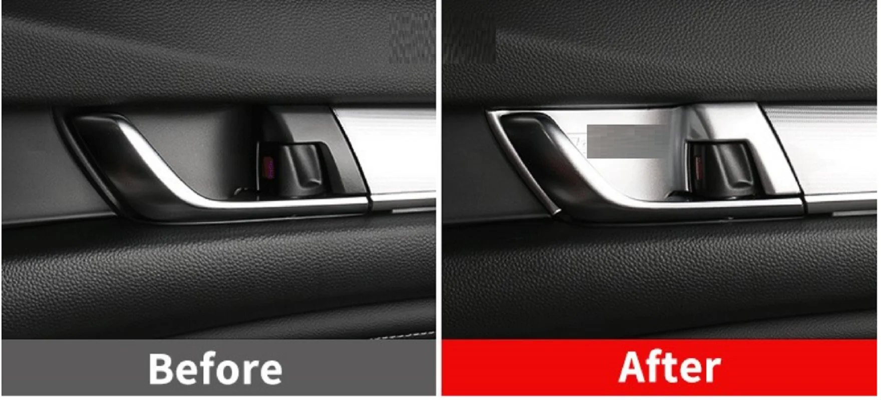 Стальная внутренняя ручка двери с крышкой для Honda Accord 2018 2019 2020 10-го поколения в стиле из углеродного волокна.