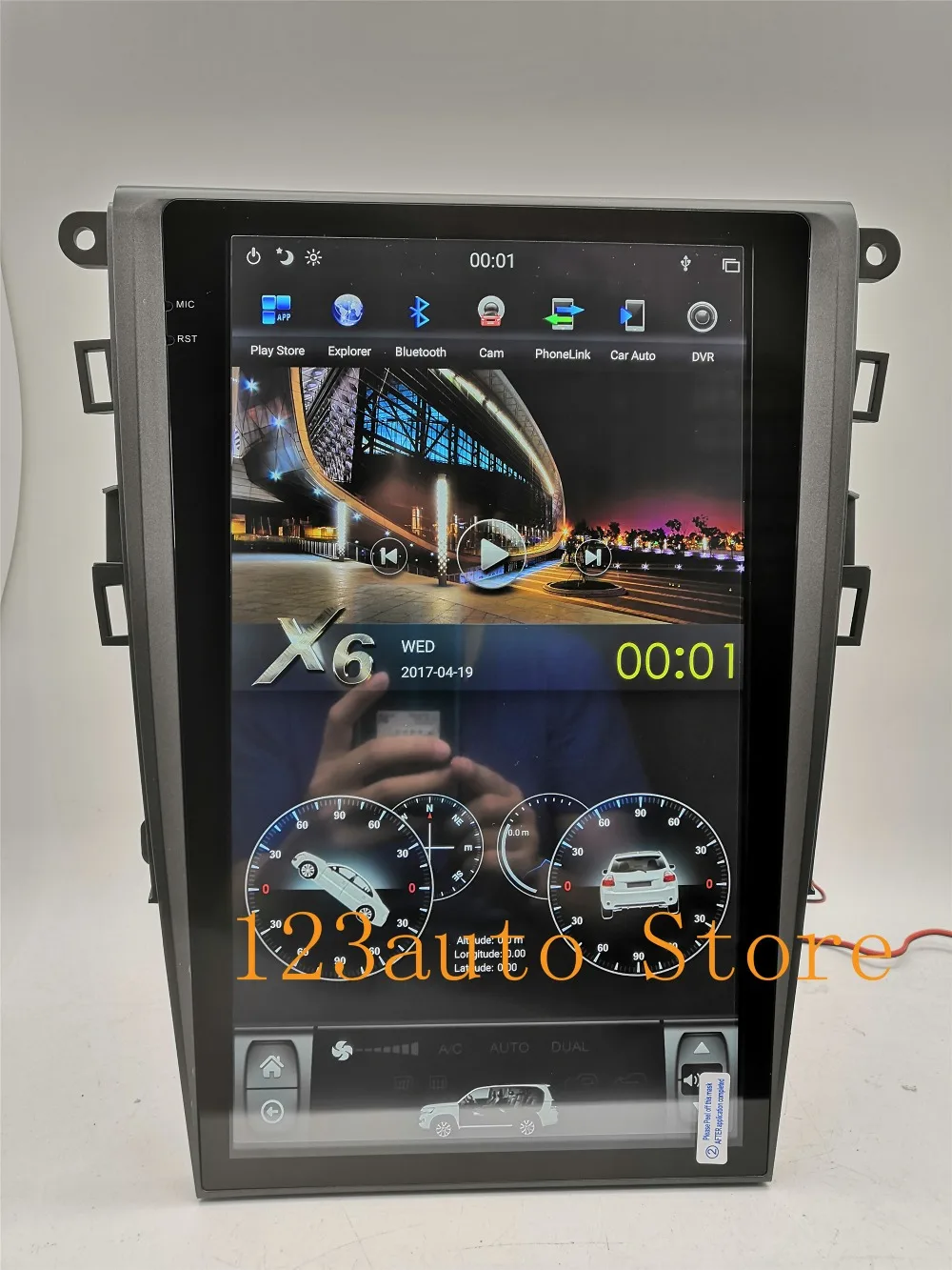 13,6 ''вертикальный экран Tesla стиль Android 8,1 автомобильный DVD gps PX6 NAVI для Ford Mondeo Fusion MK5 2013