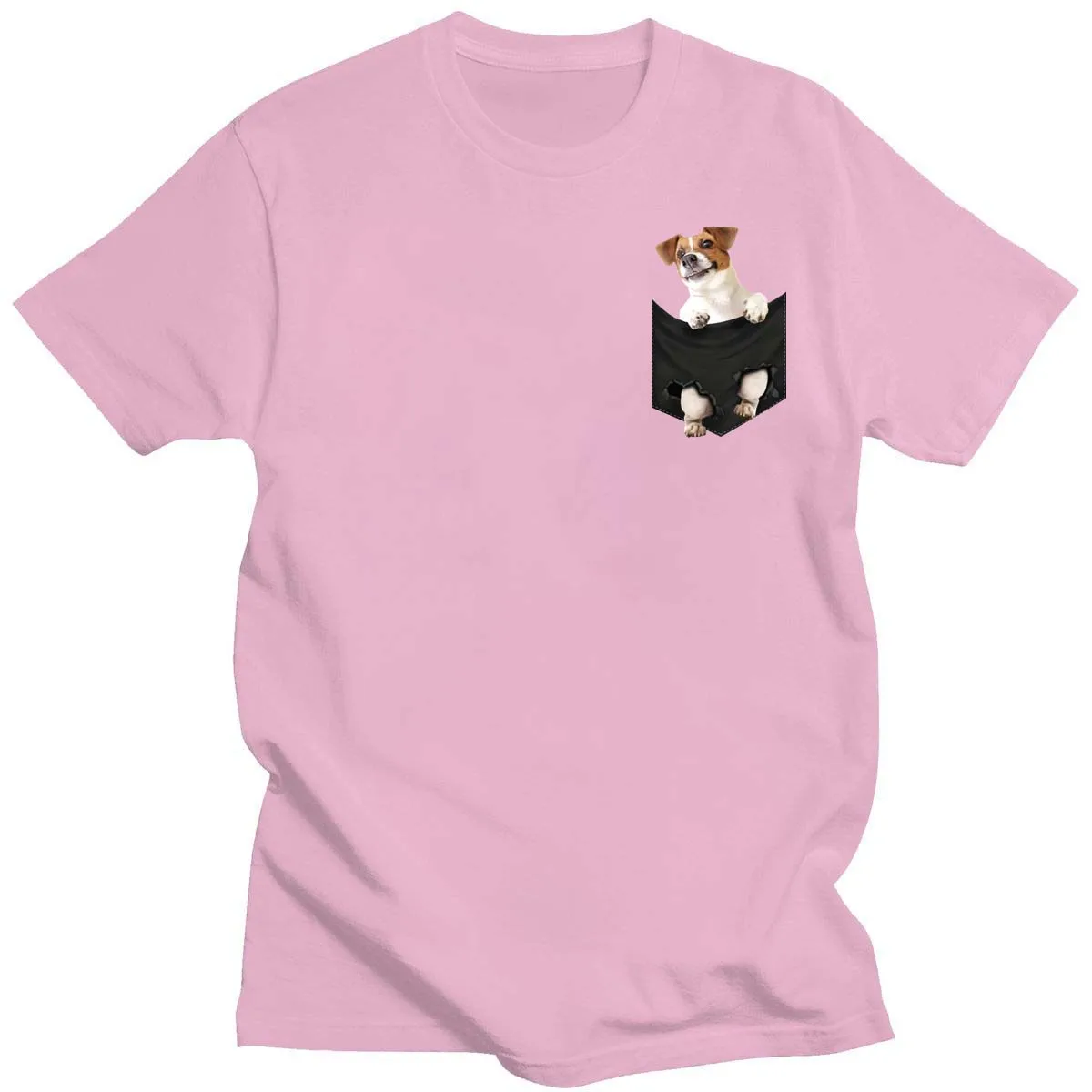 Футболка с внутренним карманом и принтом Джека Расселла европейского размера |