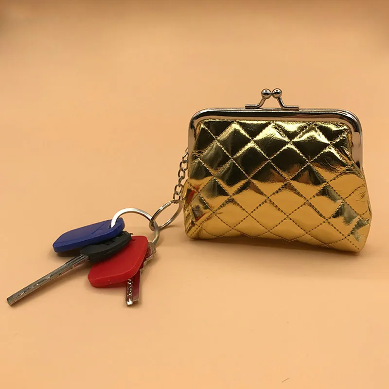 Маленький кожаный кошелек для женщин маленький Дамский бумажник на защелке с