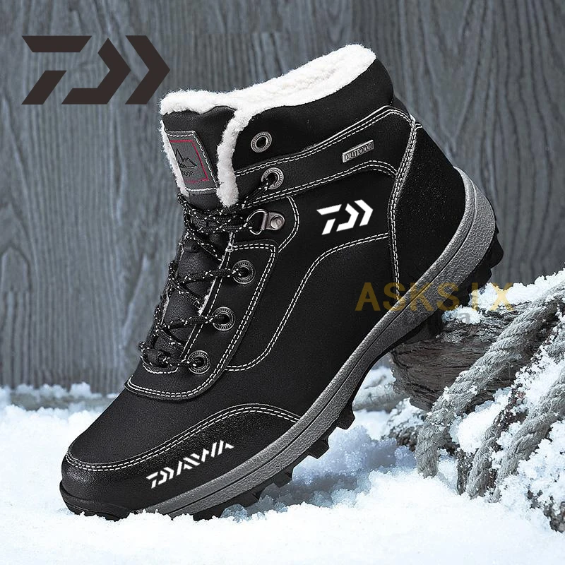 

Winter Fleece Fishing Shoes Keep Warm Men's Thicken Thermal Outdoor Shoes Anti-slip Waterproof Windproof Hiking Fishing Clothing