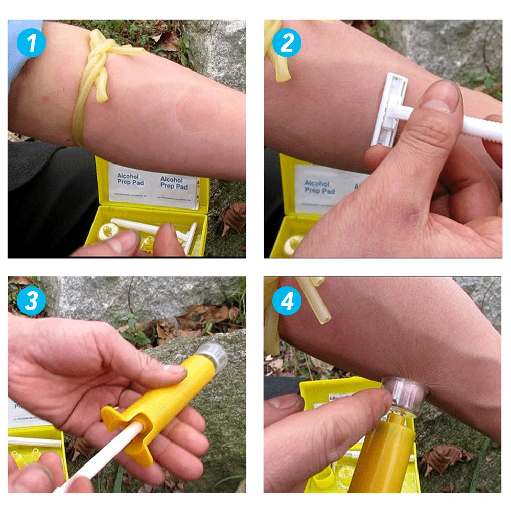 

Venom Extractor Outdoor Emergency Snake Insect Bite SOS First Aid Kit Wild Venomous Bee Bites Vacuum Detox Pump Survival Rescue