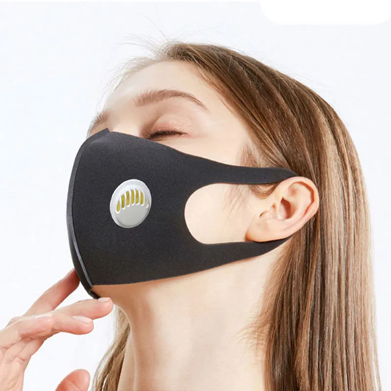 

2pcs lot Sponge Dust Masks - Respirator Mask With Breath Valve Anti-dust Anti Pollution Face Mouth Mask Breathable For Women Men