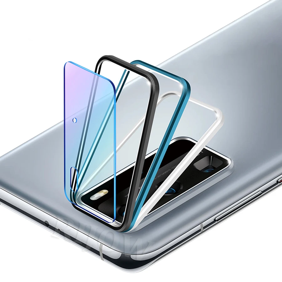 Объектив камеры для Huawei P40 Pro закаленное стекло металлическое кольцо алюминиевый
