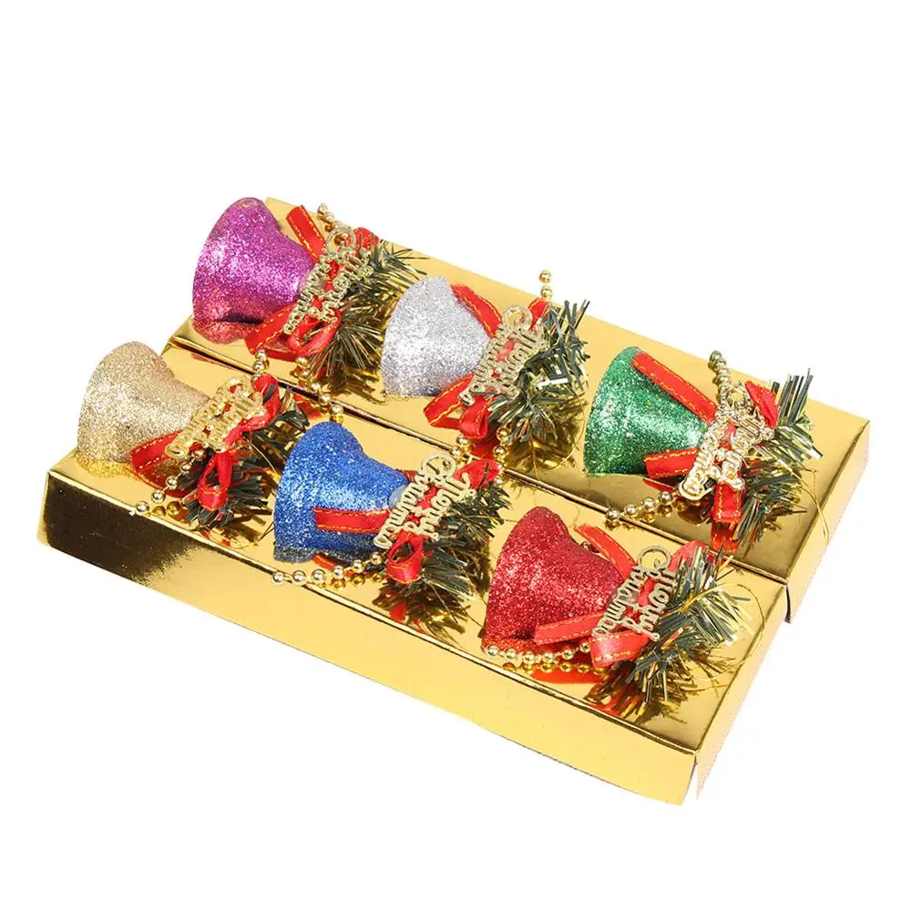 

6Pcs Christmas Bells Set Christmas Decorations Ornaments Xmas Tree Party Decoration