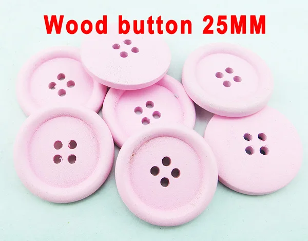 40 шт 25 мм Глубокая кофейная деревянная пуговица натуральная Кнопка Пальто