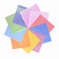 50pcs glitter origami paper single side multicolor shining folding paper kids favors handmade diy scrapbooking craft decorations