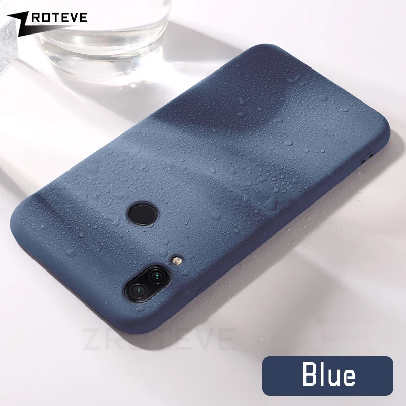 Синий Redmi Note 7 Чехол ZROTEVE жидкий силиконовый чехол для Xiaomi Redmi Note 7 8 Pro Чехол Xiomi Note7 Global Xiaomi Note 7 8 Pro чехол s - Цвет: Синий