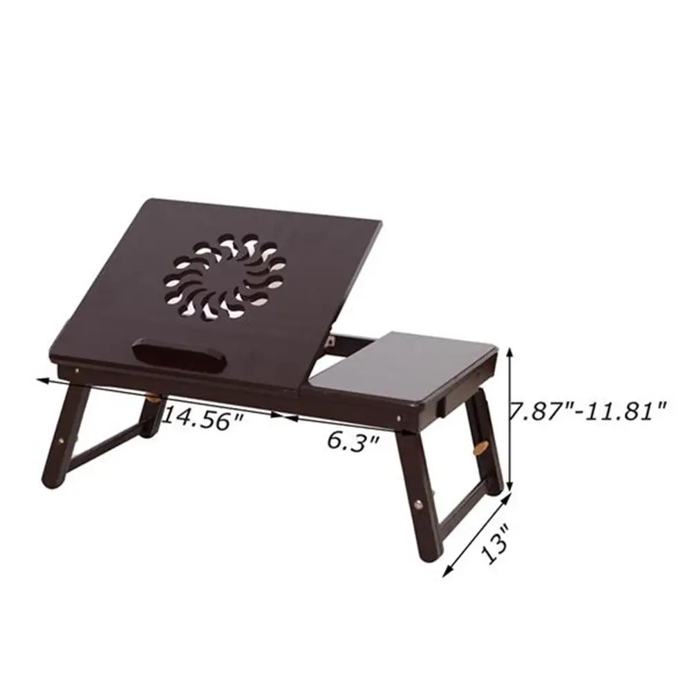 

53cm Sunflower Adjustable Computer Table Bamboo Bookshelf Desk Practical and Fashionable Convenient Design Double-Flower Pattern