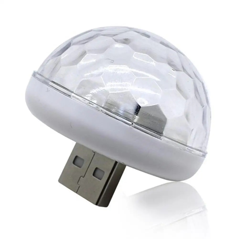 Автомобильный USB-светильник с управлением звуком Хрустальный Волшебный шар