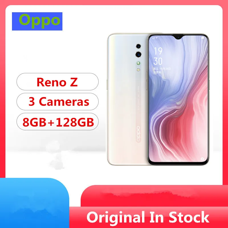 DHL Быстрая смартфон Oppo Reno Z Android 9,0 6," ips 2340X1080 6 ГБ ОЗУ 256 Гб ПЗУ Мп+ 32 МП экран отпечаток пальца