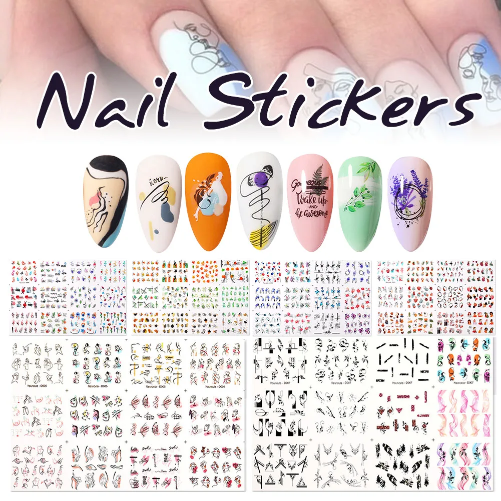 

12pcs Nail Stickers Sliders Nail Art Decoration Flower Leaf Water Decals Sticker Tips Manicure DIY for Home Salon Water Sticker