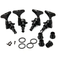 4 pcs guitar tuning pegs 2r2l tuners machine heads with ferrules for string bass accessories black