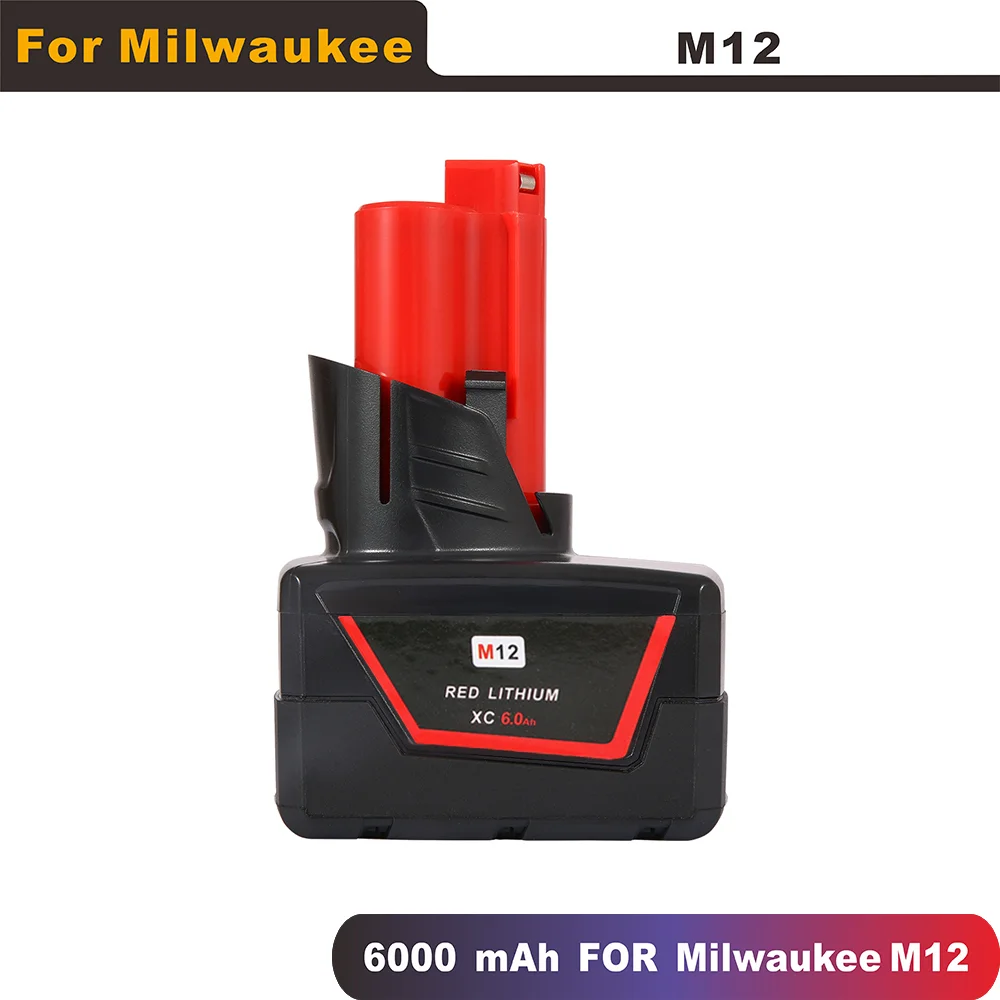 

Аккумуляторная литий-ионная батарея 12 в 6000 мАч для Milwaukee M12 C12 WS M12 IR L10