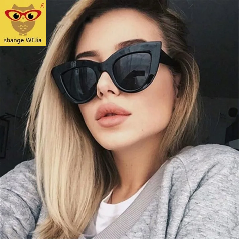 Солнцезащитные очки в европейском и американском стиле кошачий глаз 2019|Женские