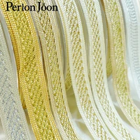 10yardslot gold thread polyester woven apparel webbing ribbon for bag strap clothing dress lacedecorative accessories zd008