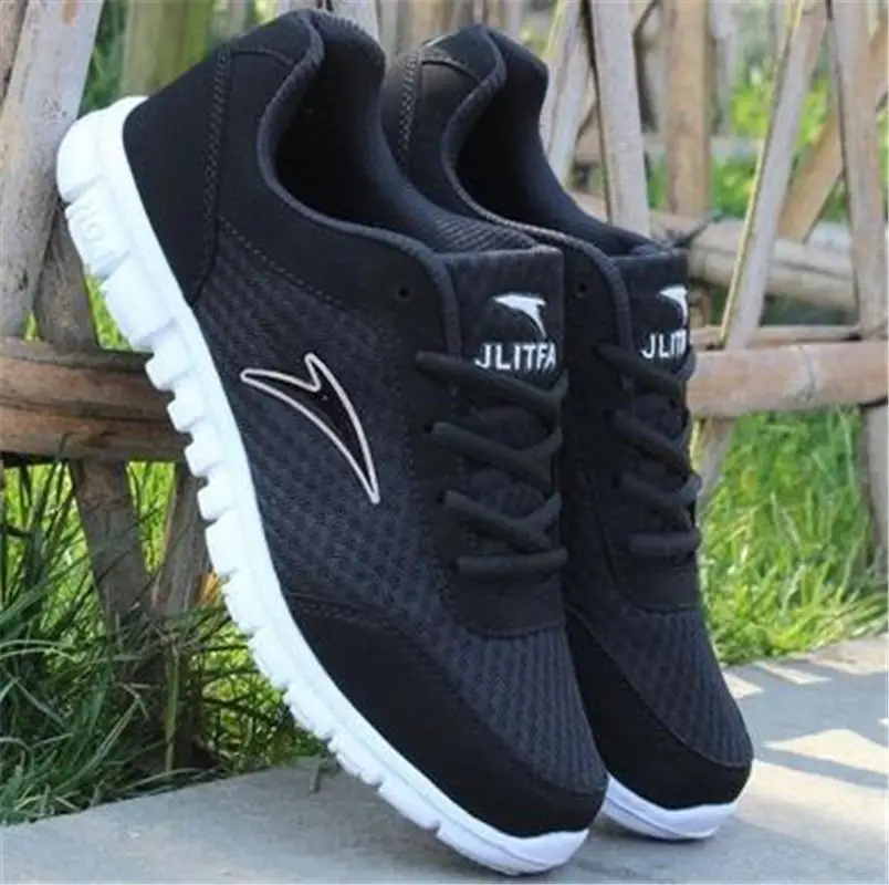 

Black Sport Cushion Running Shoes For man Outdoor Summer Walking Jogging Trainers Breathable Casual
