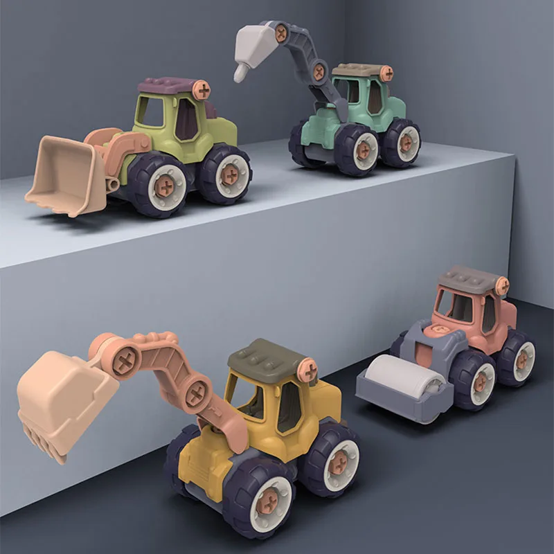 

4 Piece Set Of Children Demolition Truck Children Construction Engineering Construction Toys