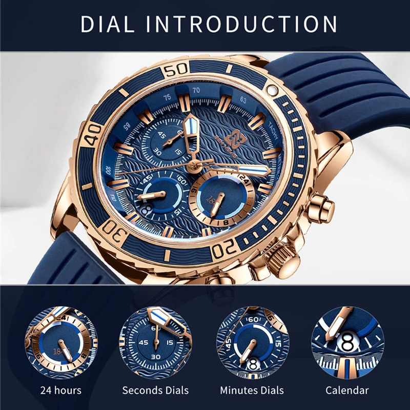 Ben Nevis New Men's Watches Waterproof Sports Chronograph Fashion Quartz Watch Men Military Wristwatch For Relogio Masculino | Наручные