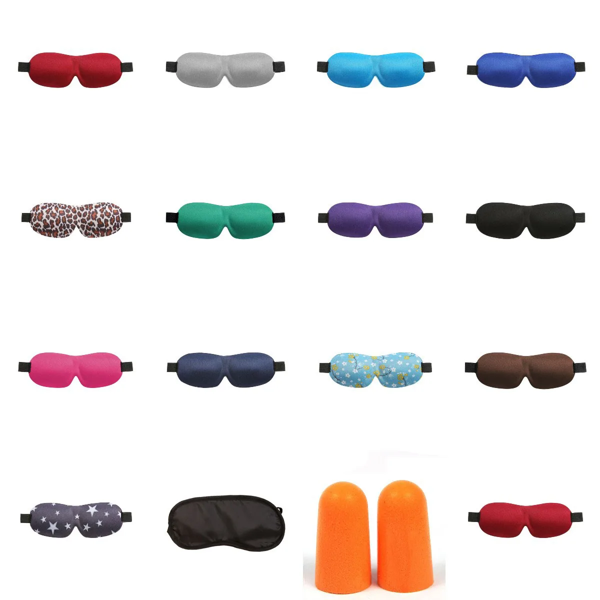 

1PCS Sleeping Eye Mask, Travel Sleep Eye Shade Cover, 3D Memory Foam Nap Eye Patch Blindfolds Blinders +1Pairs FREE Earplug