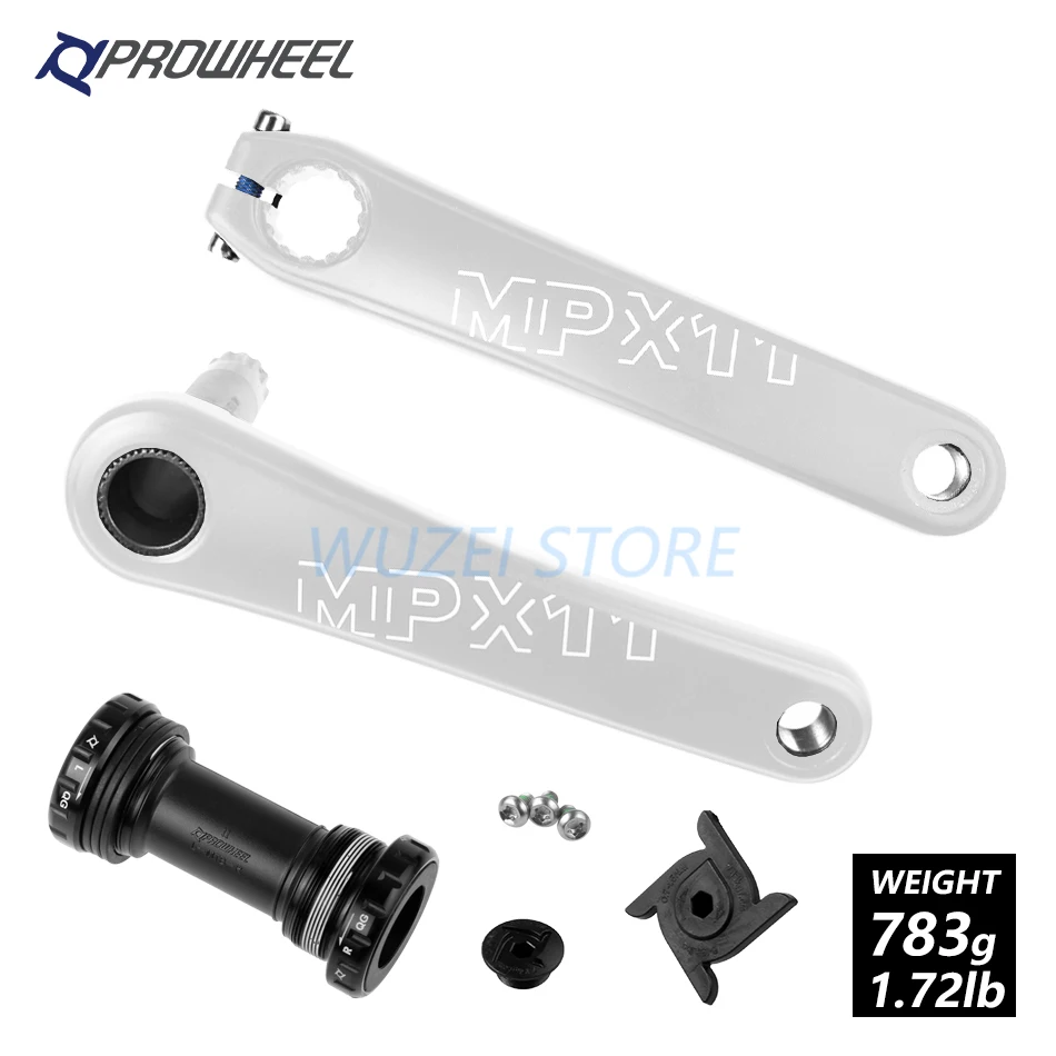 170mm Silver and BB PROWHEEL MPX11 Кривошип горного велосипеда звездочки 8/9/10/11/12 Скорость 170/175 мм Совместимость SRAM mtb велосипедные рукоятки с плавками BB Части - Цвет: 170mm Silver and BB