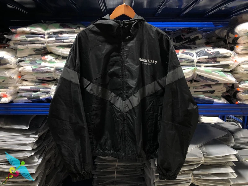 

Essentials Jackets Men New Fashion Clothing Trends High Quality Cotton Letter Logo Print Single Breast Casual Coat Streetwear