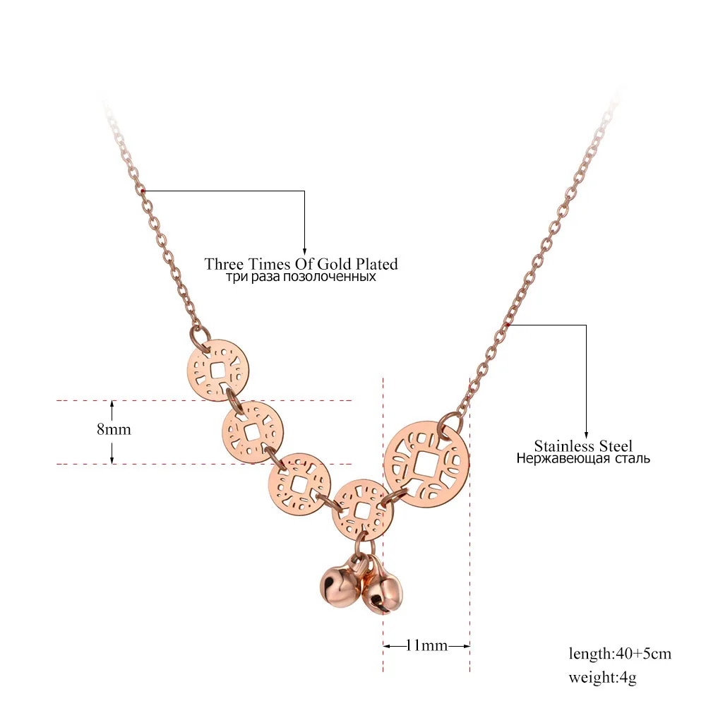 Lokaer нержавеющая сталь Китайский национальный стиль древние монеты &amp подвеска с