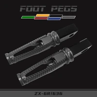 for kawasaki zx6r 636 zx 6r motorcycle accessories cnc aluminum rear foot pegs passenger footrests pedal footpegs